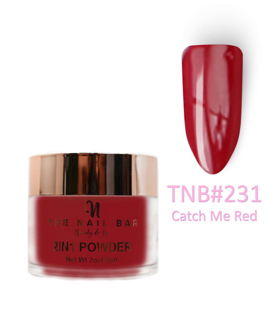 2-In-1 Dipping/Acrylic colour powder (2oz) - Catch Me Red