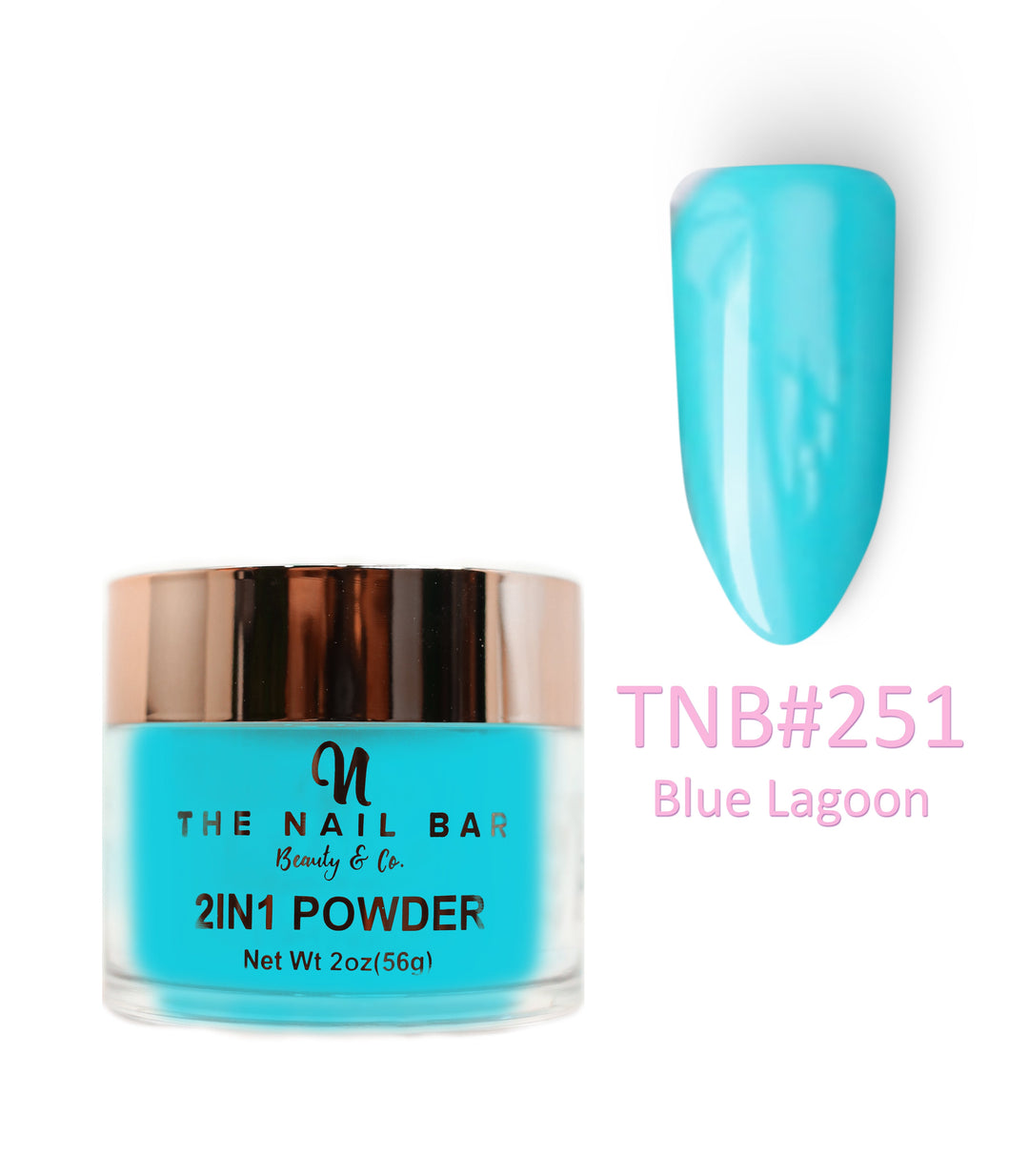 251 – Blue Lagoon – 2oz dipping and acrylic powder