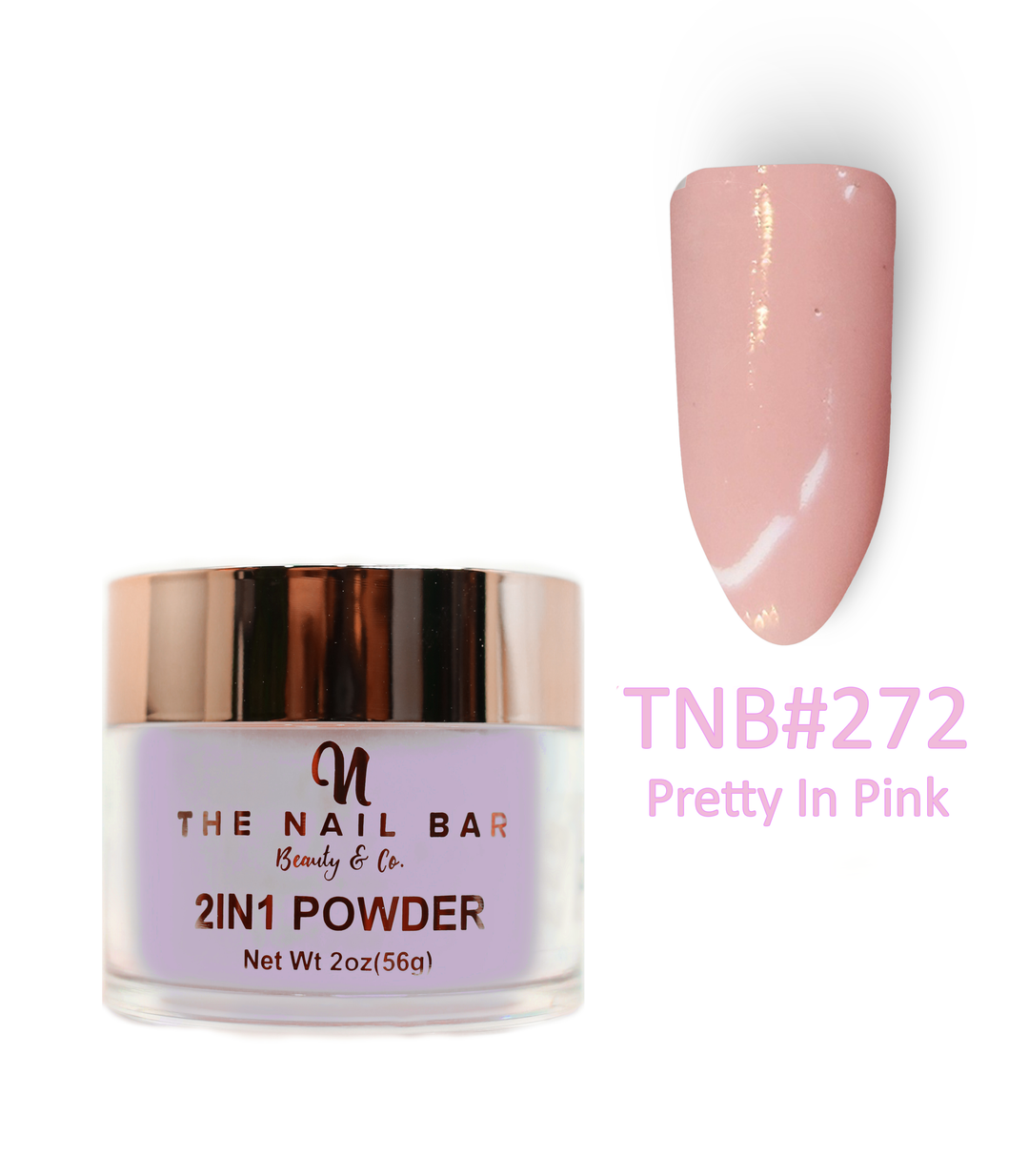 2-In-1 Dipping/Acrylic colour powder (2oz) - Pretty in Pink
