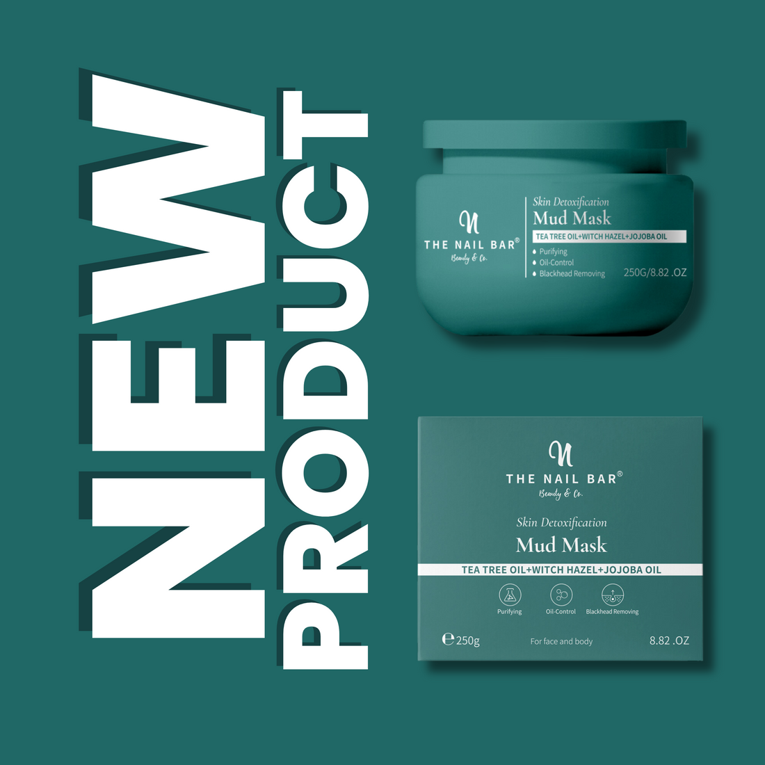 Skin Detox Mud Mask – Tea Tree, Witch Hazel & Jojoba Oil