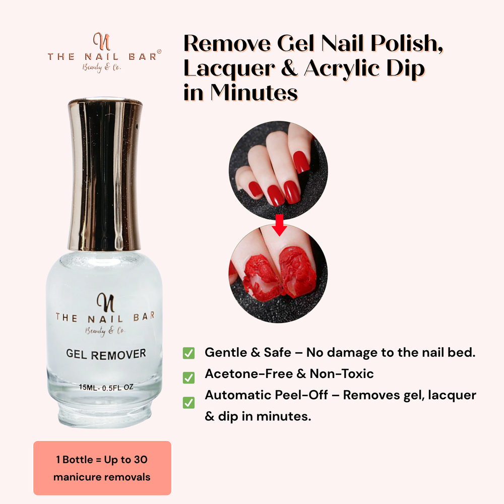 3‑in‑1 Gel Remover 15ml – Acetone‑Free, Fast & Effective - The Nail Bar Beauty & Co.
