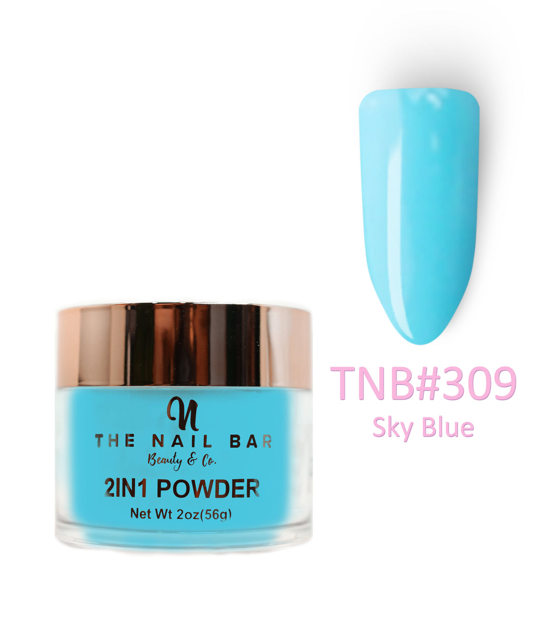 309 – Sky Blue – 2oz dipping and acrylic powder