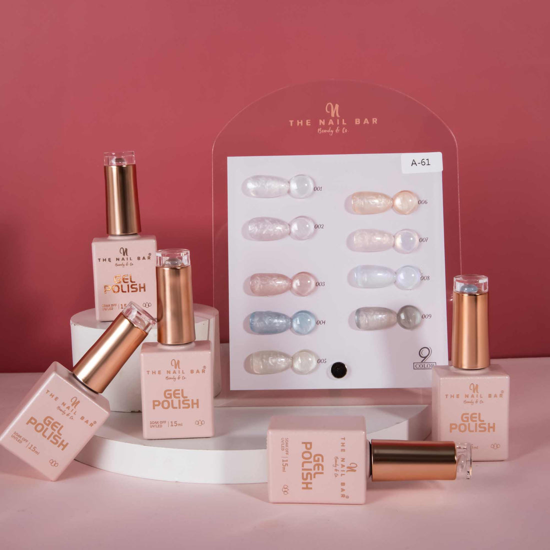 9-Colour Pearlescent Gel Collection – Subtle Shine, Elegant Finish