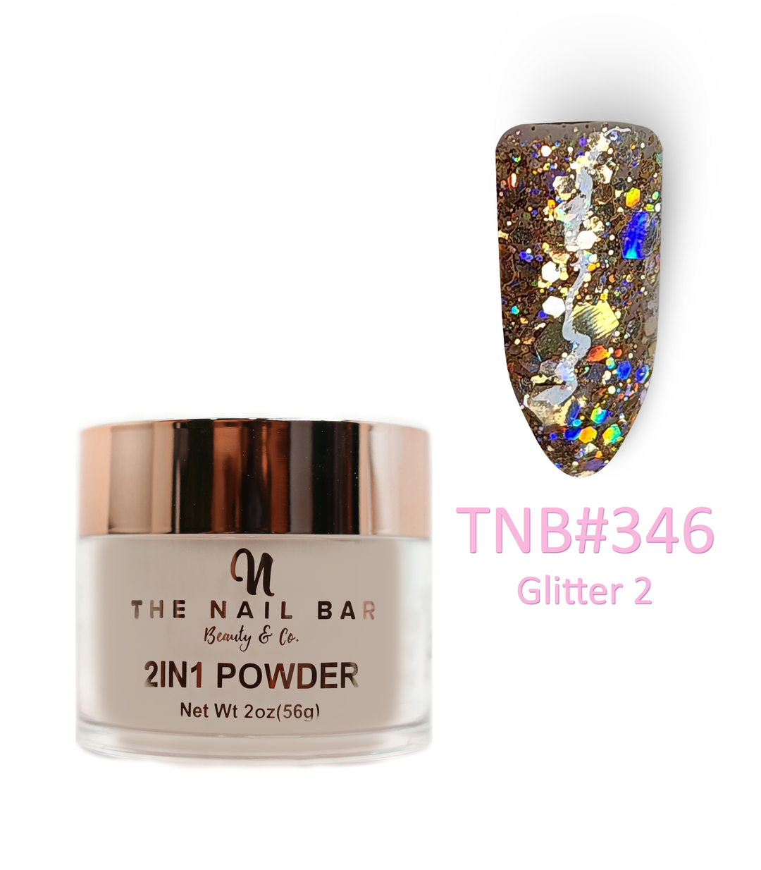 346 – Glitter 2 – 2oz dipping and acrylic powder