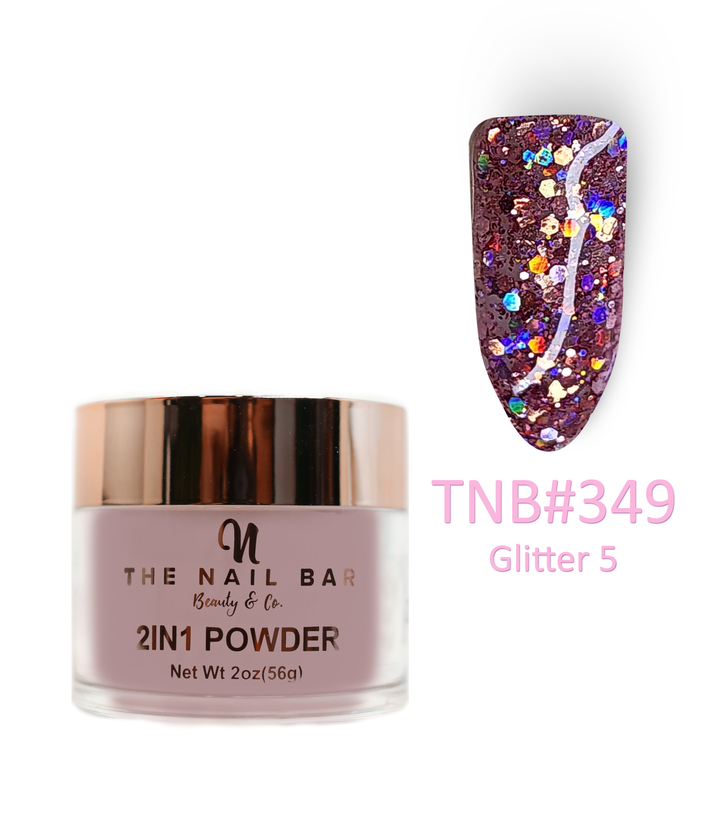 349 – Glitter 5 – 2oz dipping and acrylic powder