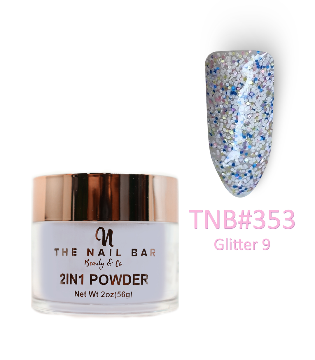 353 – Glitter 9 – 2oz dipping and acrylic powder