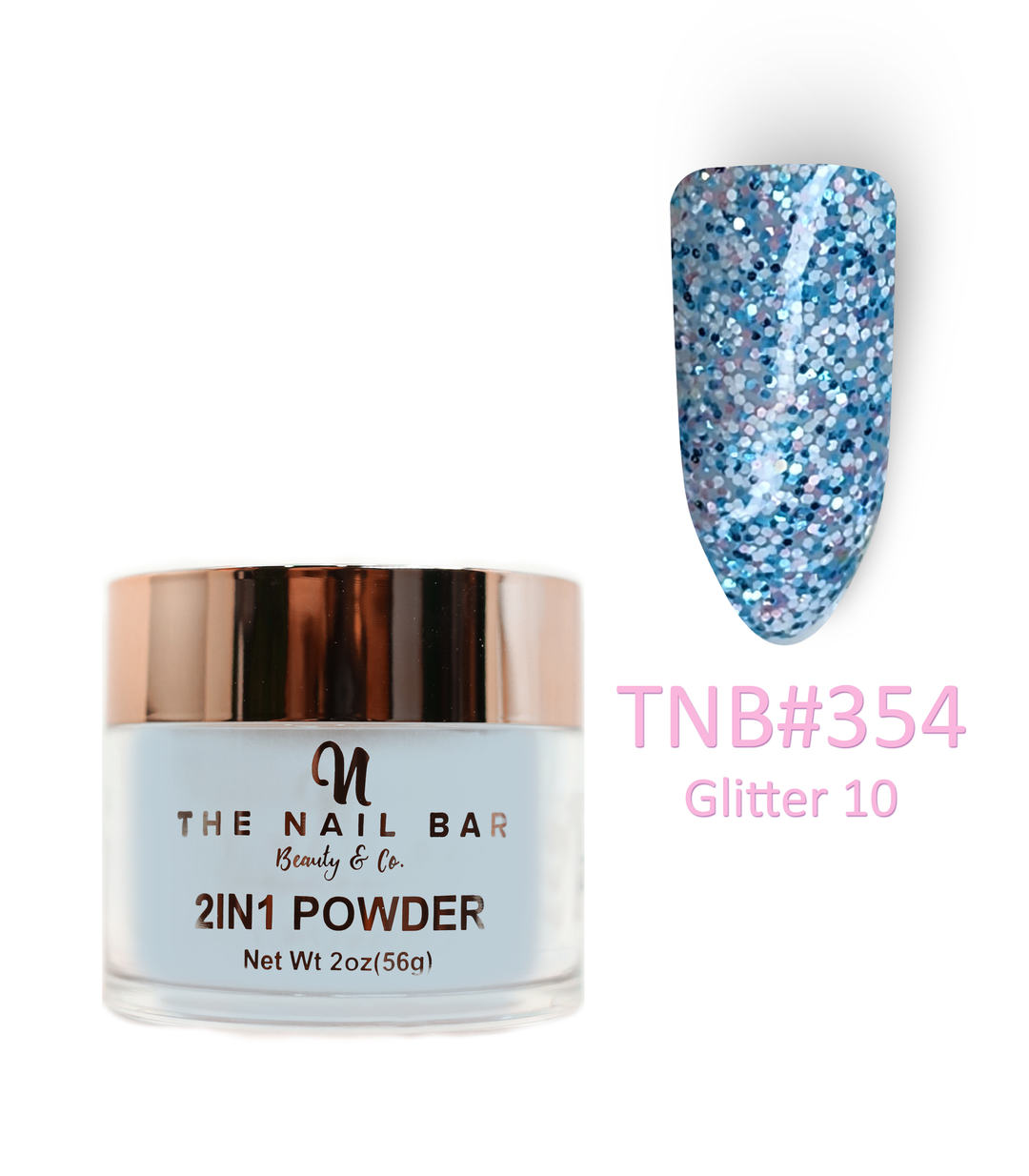 354 – Glitter 10 – 2oz dipping and acrylic powder