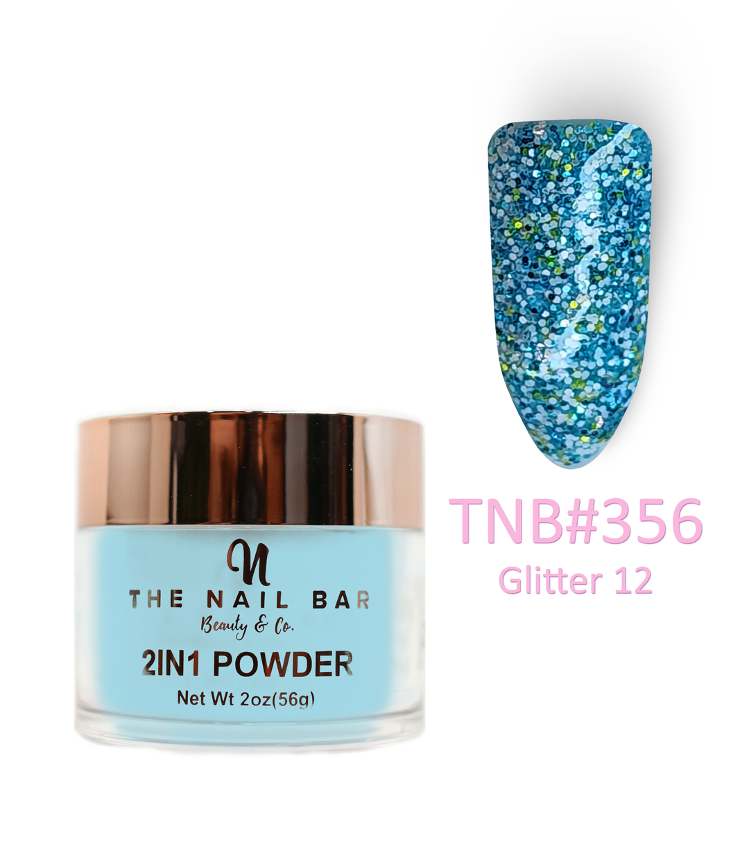 356 – Glitter 12 – 2oz dipping and acrylic powder