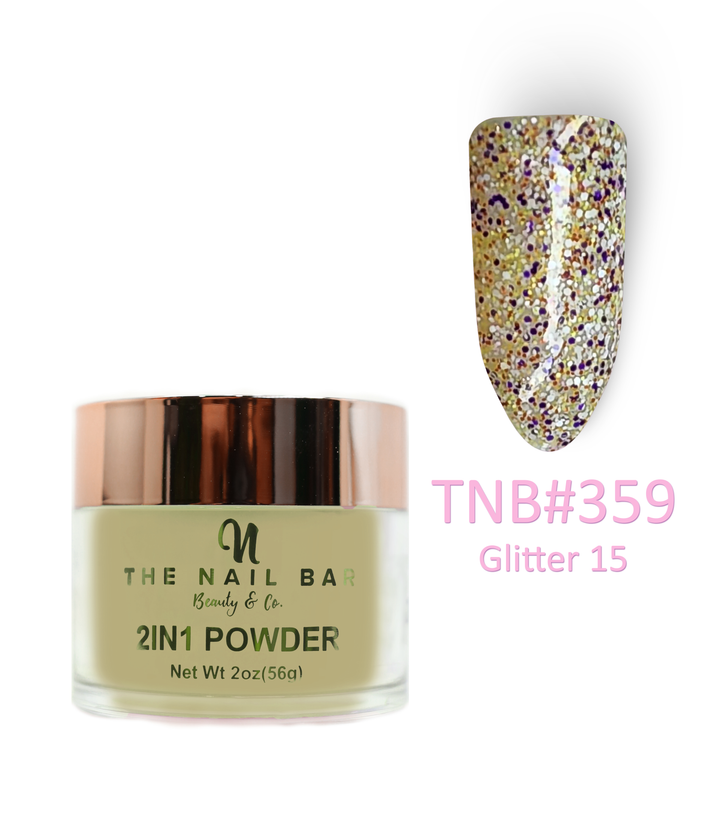 359 – Glitter 15 – 2oz dipping and acrylic powder