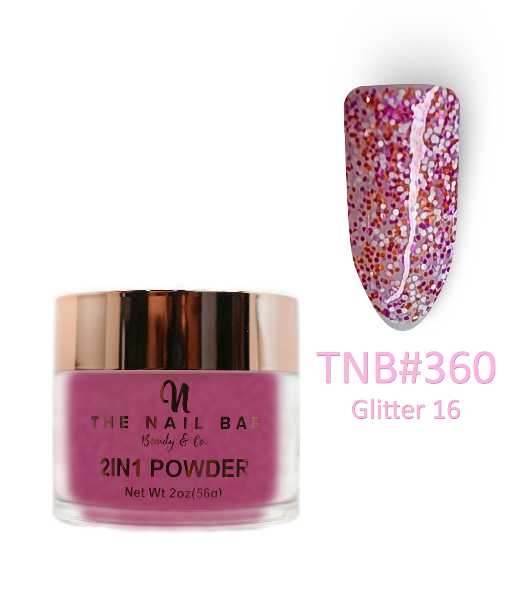 360 – Glitter 16 – 2oz dipping and acrylic powder