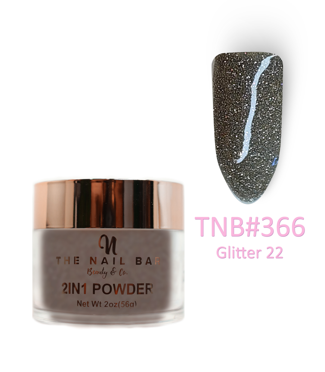 366 – Glitter 22 – 2oz dipping and acrylic powder