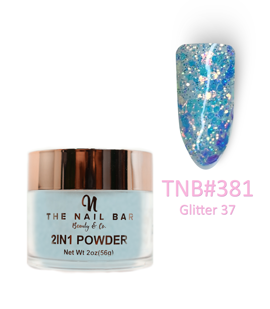 381 – Glitter 37 – 2oz dipping and acrylic powder