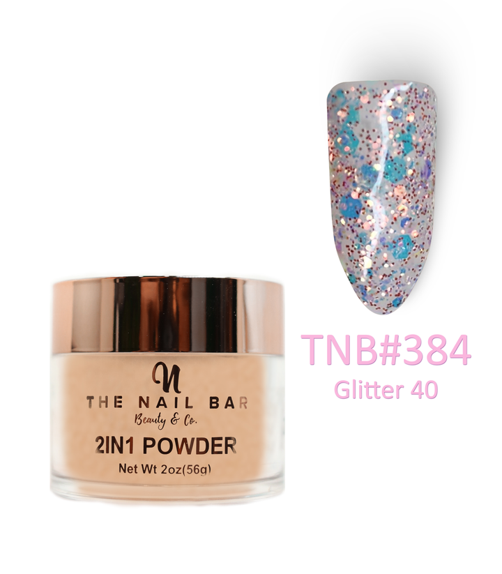 384 – Glitter 40 – 2oz dipping and acrylic powder