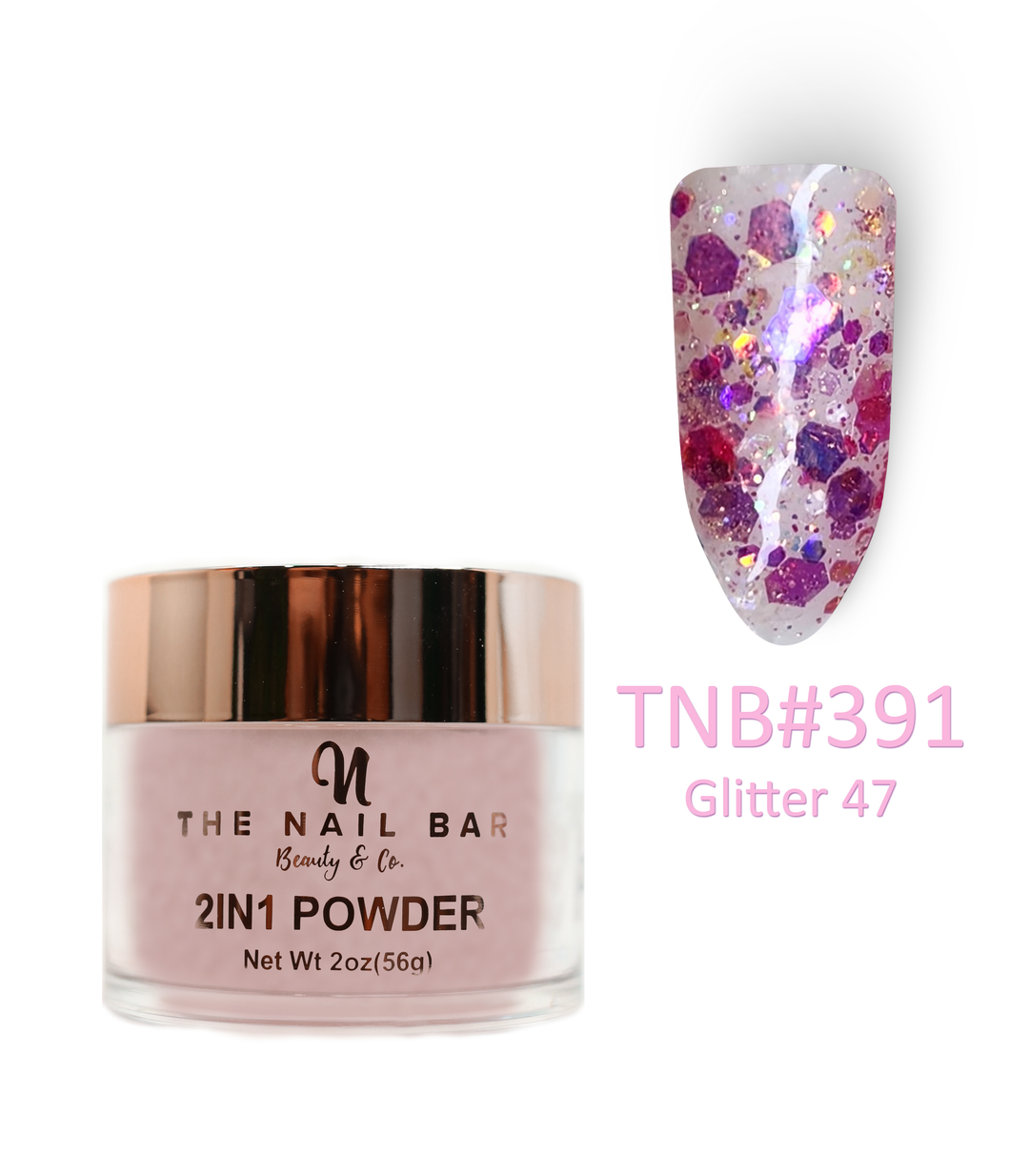 391 – Glitter 47 – 2oz dipping and acrylic powder