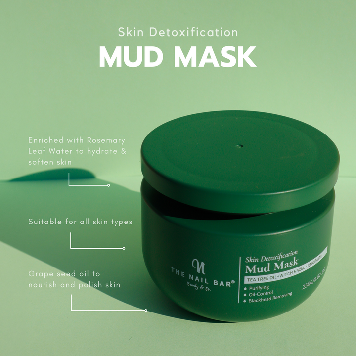 Skin Detoxification Mud Mask TEA TREE OIL + WICH HAZEL + JOJOBA OIL