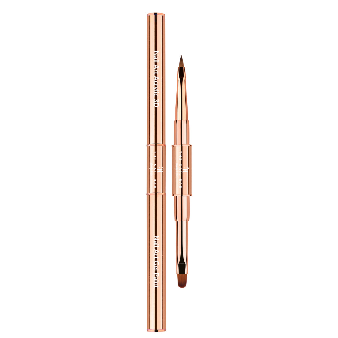 Dual Nail Art Brush – Gel Paint & 3D Acrylic, 100% Kolinsky