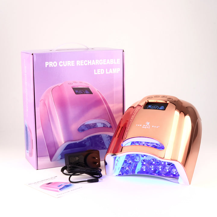 Chrome Rose Gold Color Pro Cure Cordless 128w LED Lamp
