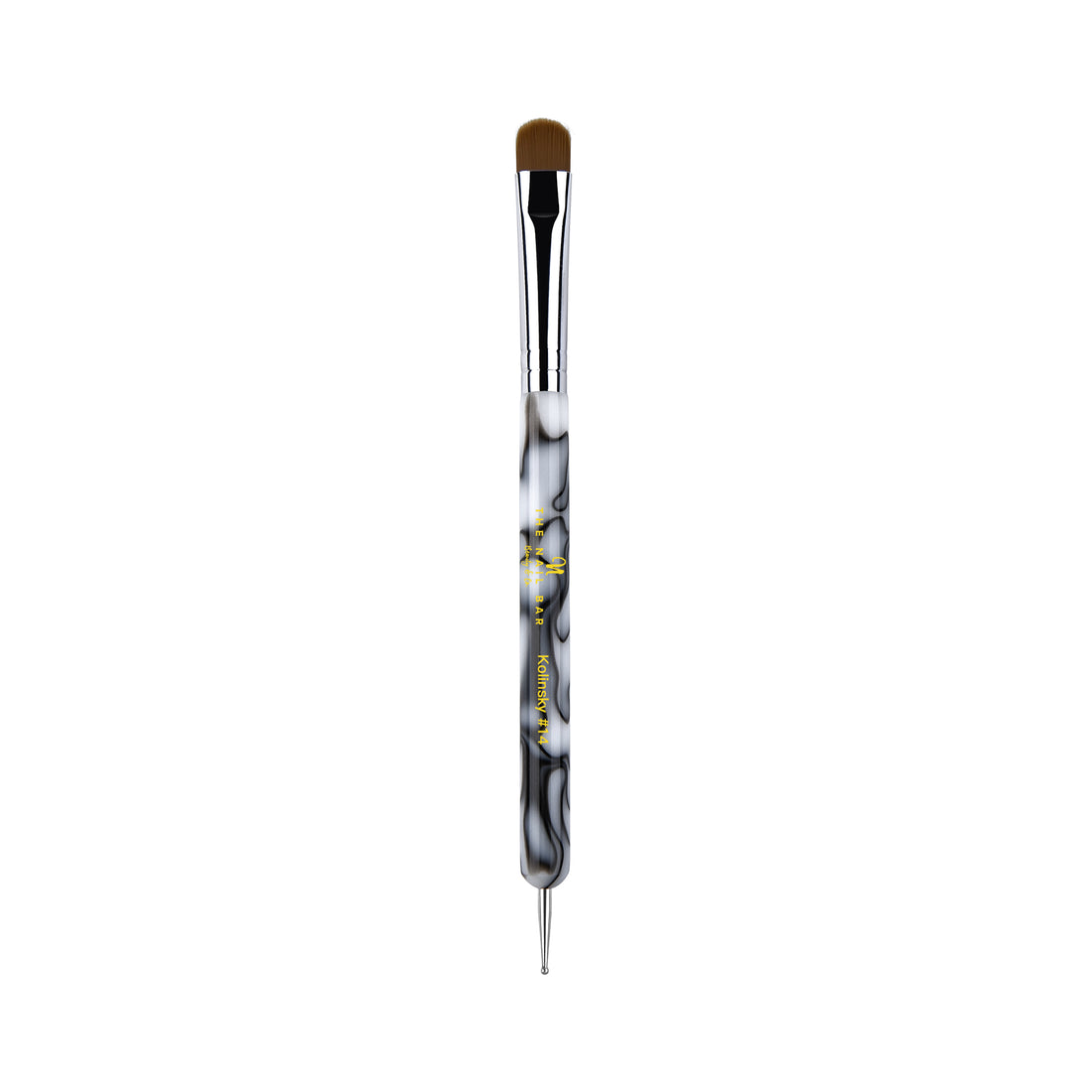 Dual-End Dotting Tool + French Cleaning Brush – 100% Kolinsky, Size #14 - The Nail Bar Beauty & Co.