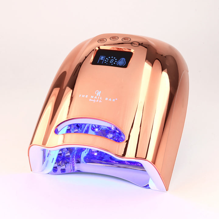 Chrome Rose Gold Color Pro Cure Cordless 128w LED Lamp