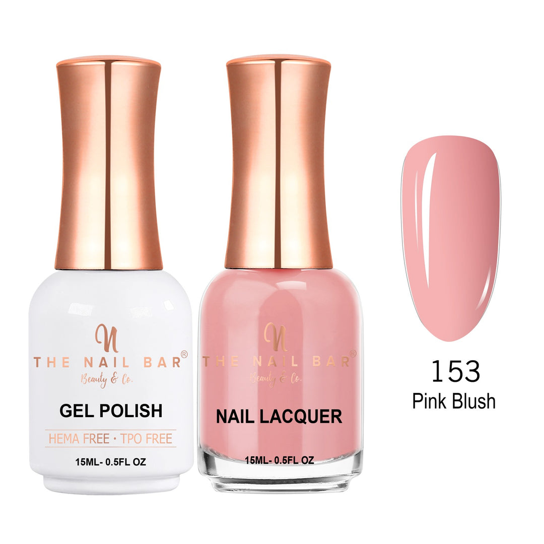 TNBDUAL153-PKG – Dual 153 – Pink Blush matching 15ml gel polish and nail lacquer set