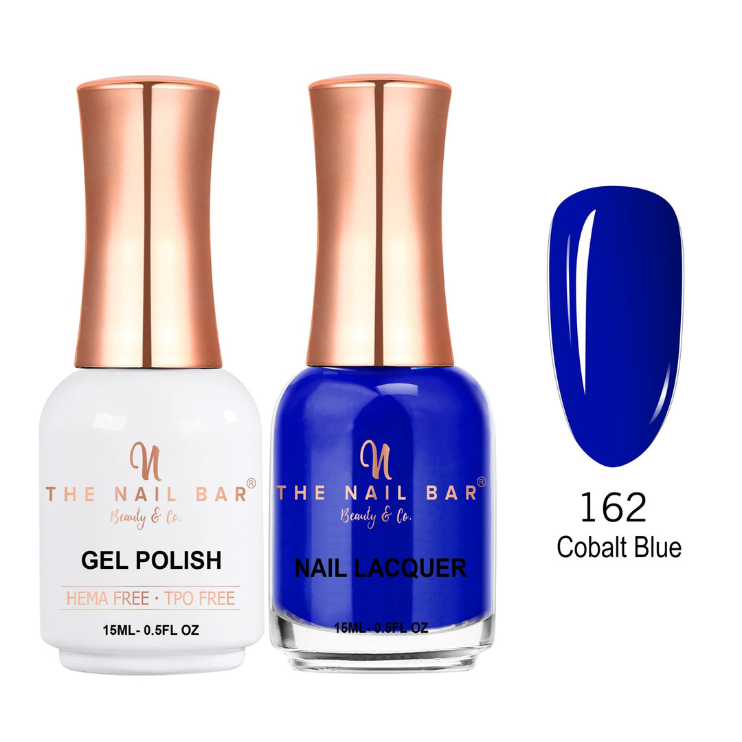TNBDUAL162-PKG – Dual 162 – Cobalt Blue matching 15ml gel polish and nail lacquer set