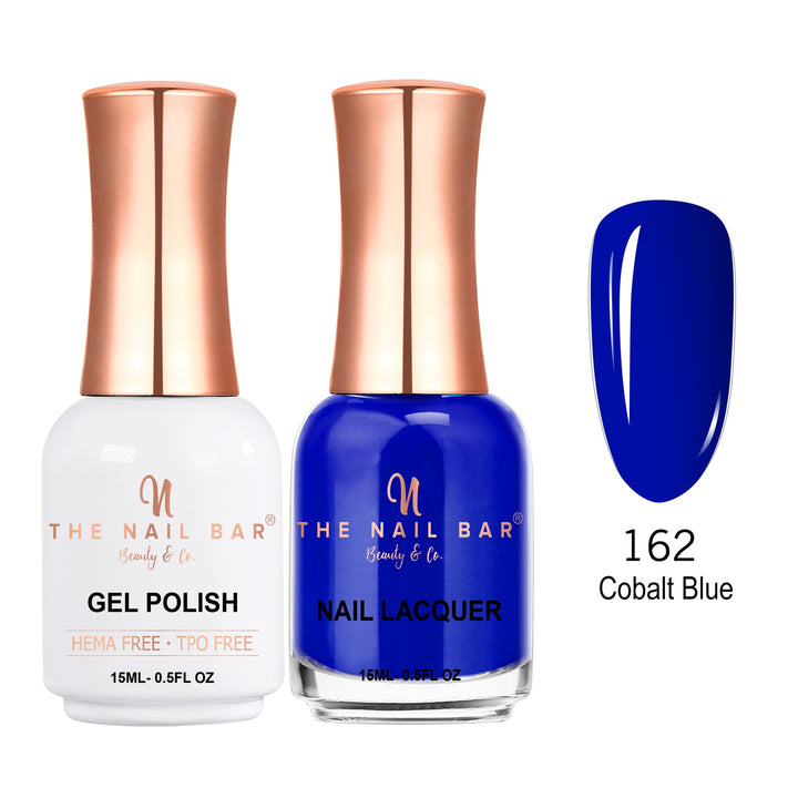 TNBDUAL162-PKG – Dual 162 – Cobalt Blue matching 15ml gel polish and nail lacquer set