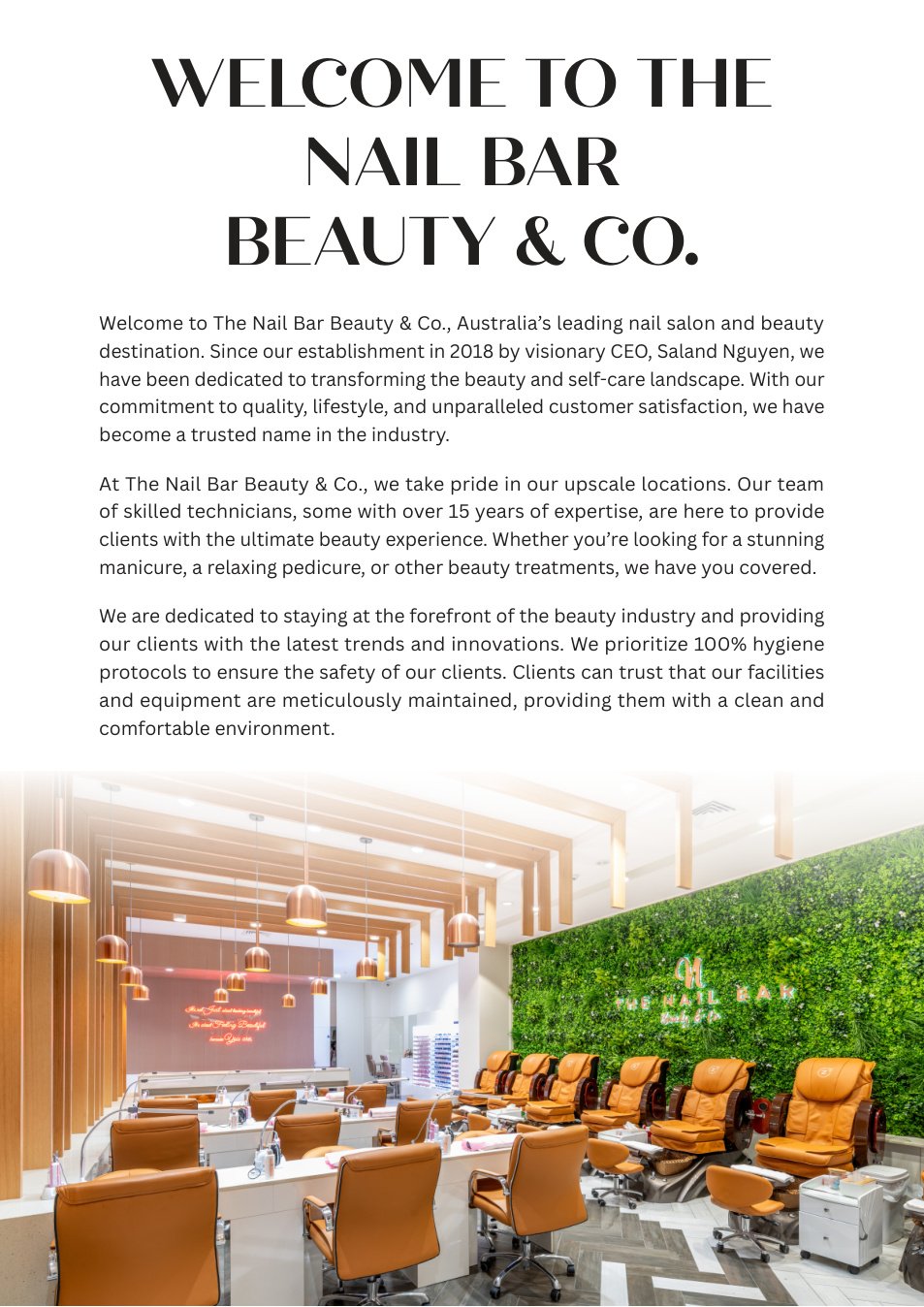The Nail Bar salon interior