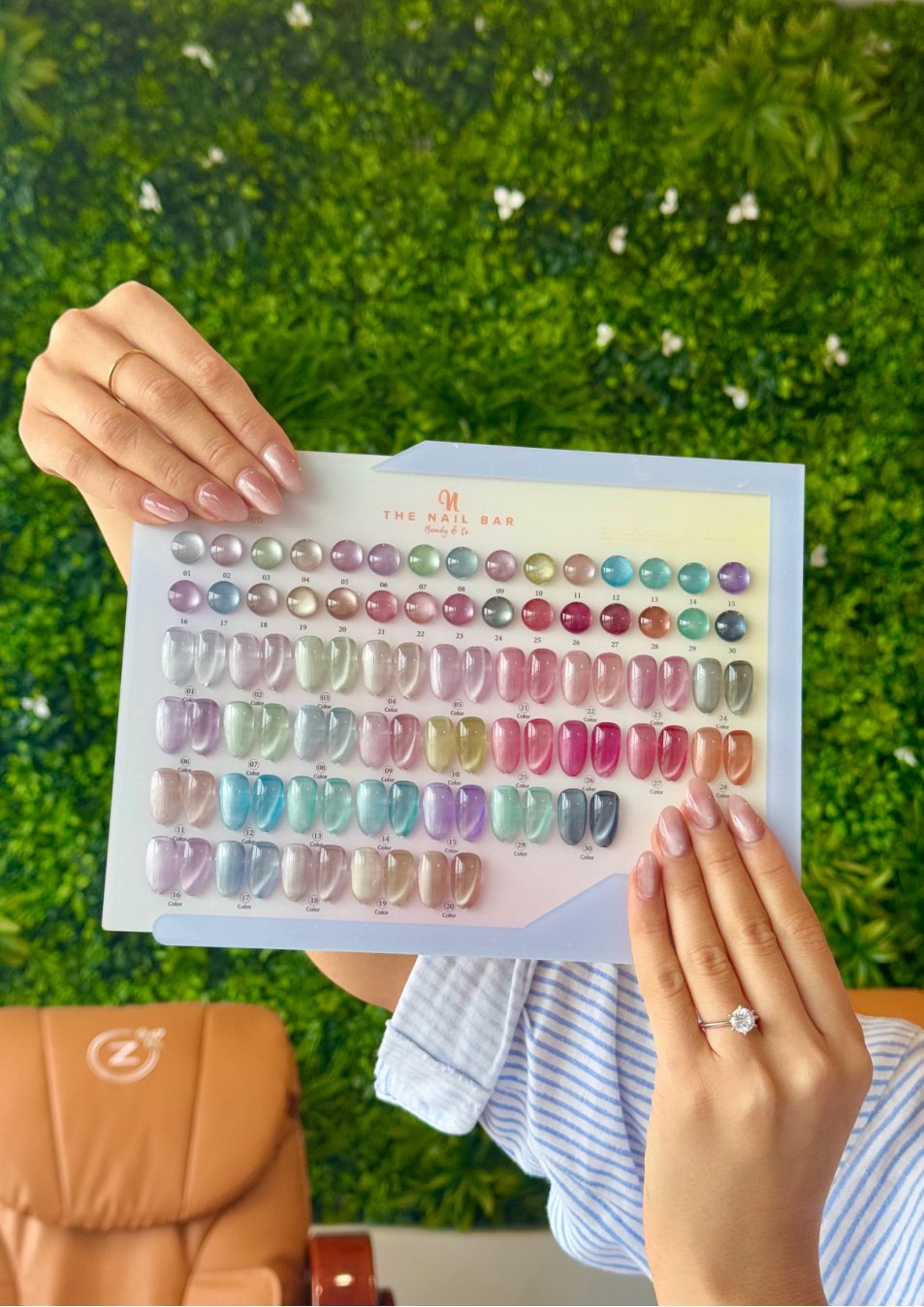 The Nail Bar colour chart