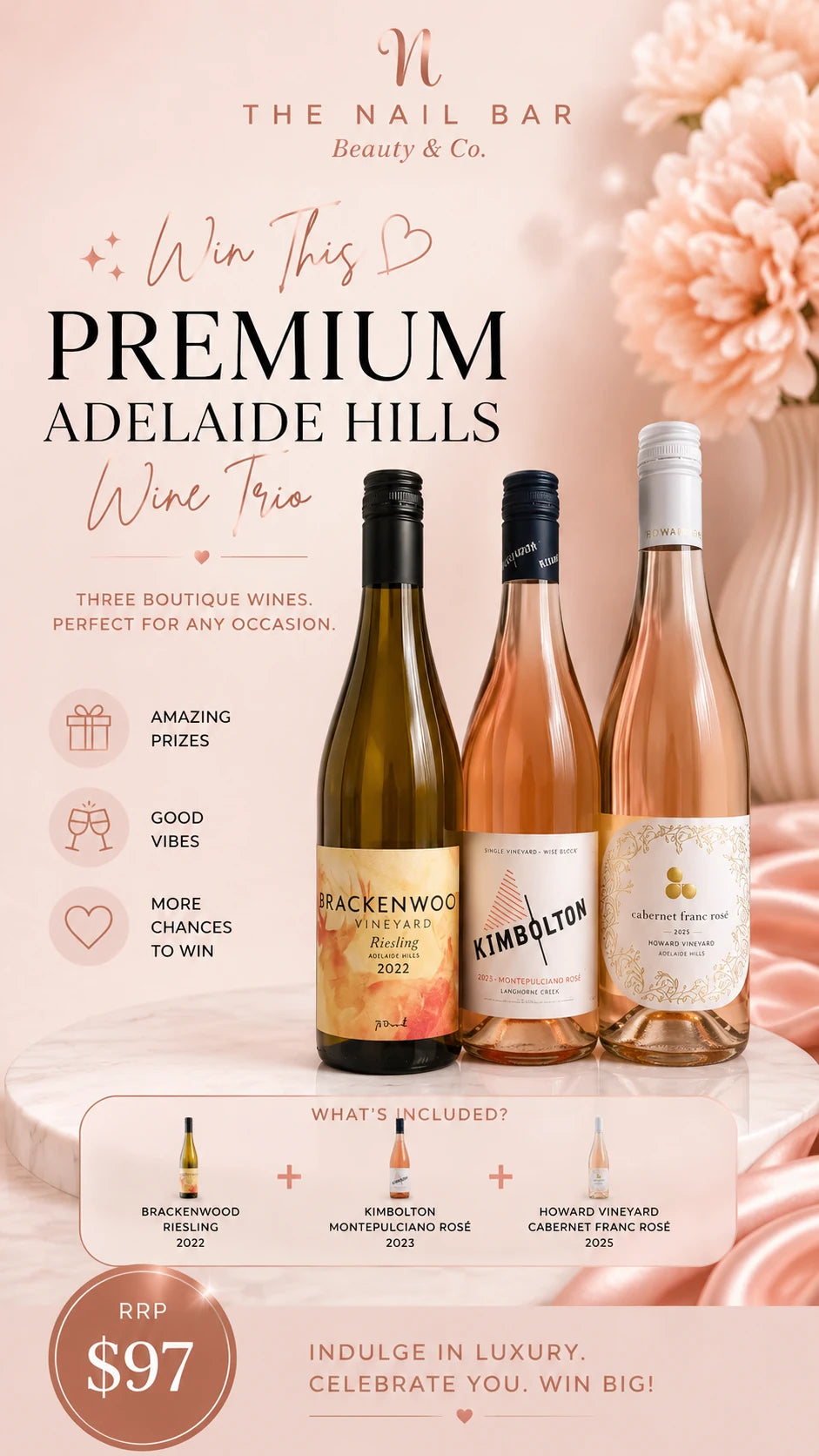 Premium Adelaide Hills wine trio