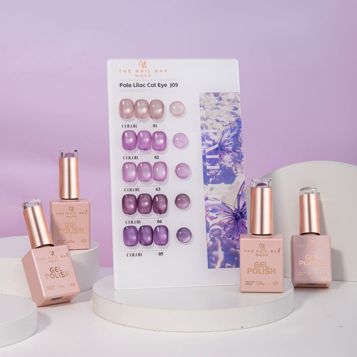 J09 gel polish set – 画板 1 – product and colour swatch chart