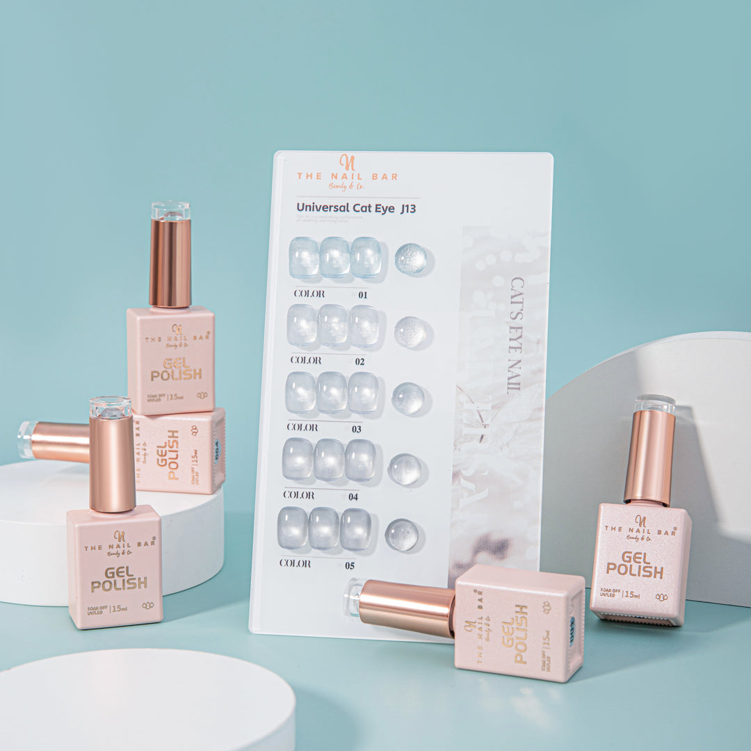 J13 gel polish set – IMG_9564 – product and colour swatch chart
