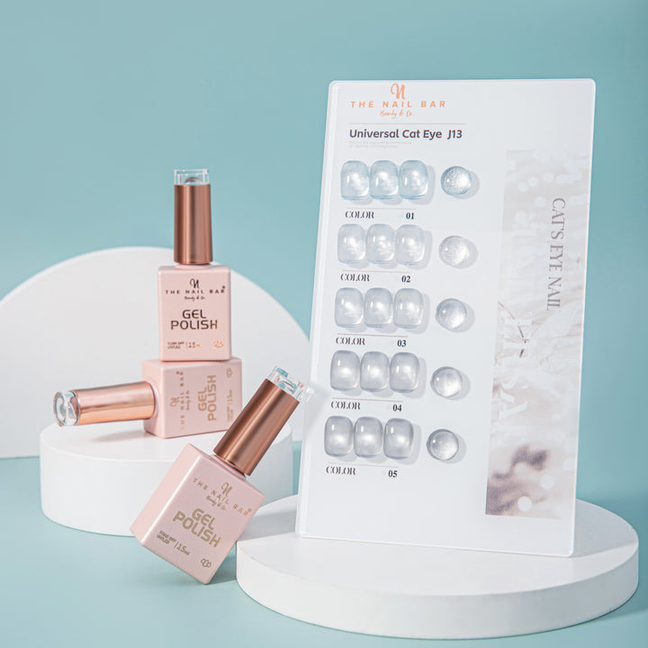 J13 gel polish set – IMG_9565 – product and colour swatch chart