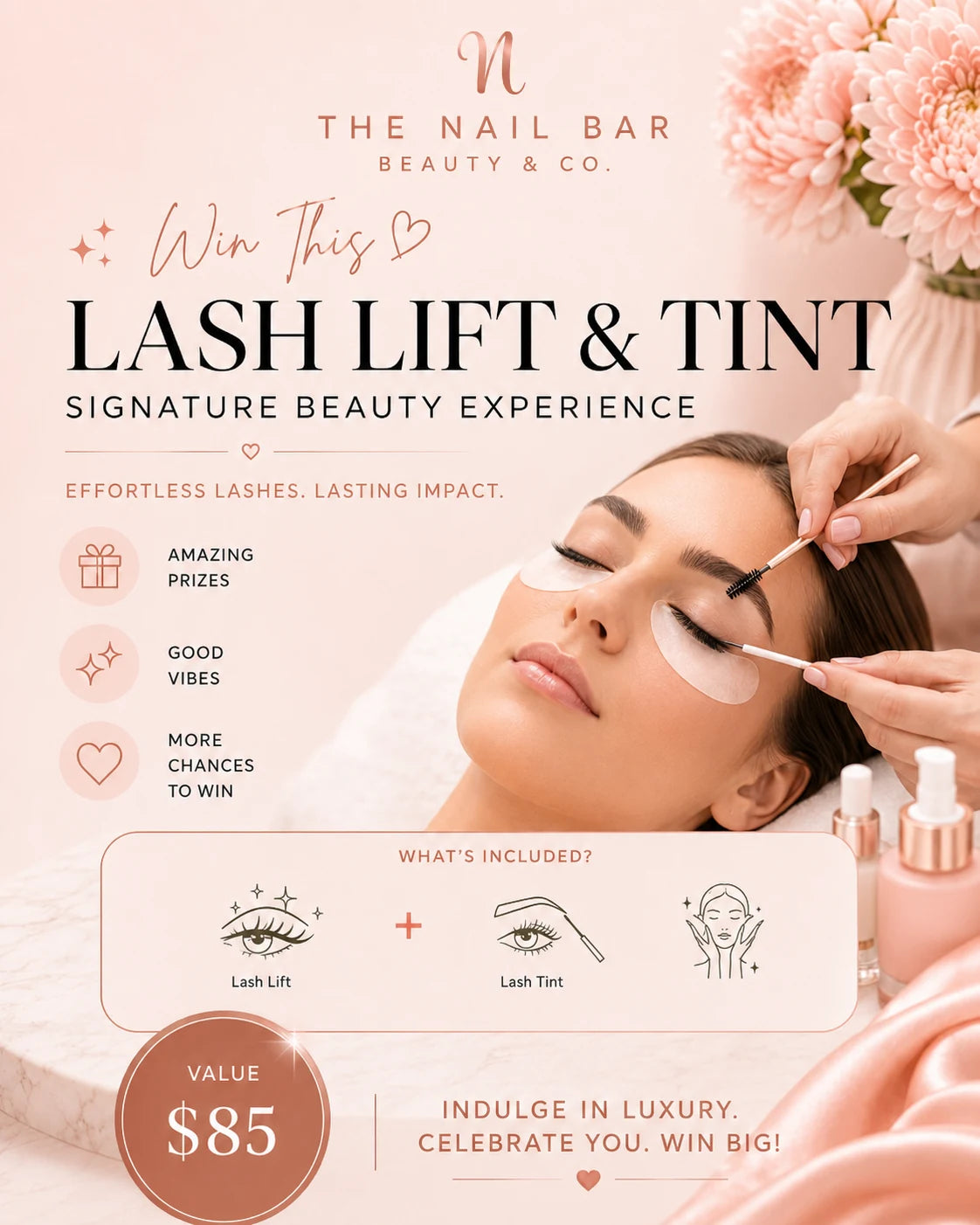 Lash lift and tint