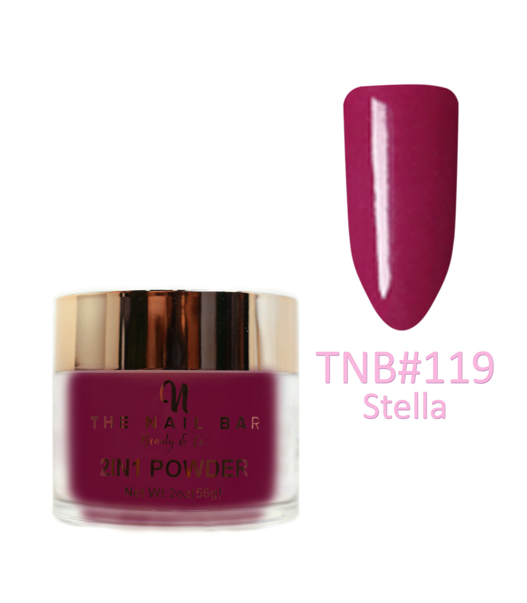 2-In-1 Dipping/Acrylic colour powder (2oz) -Stella - The Nail Bar Beauty & Co.