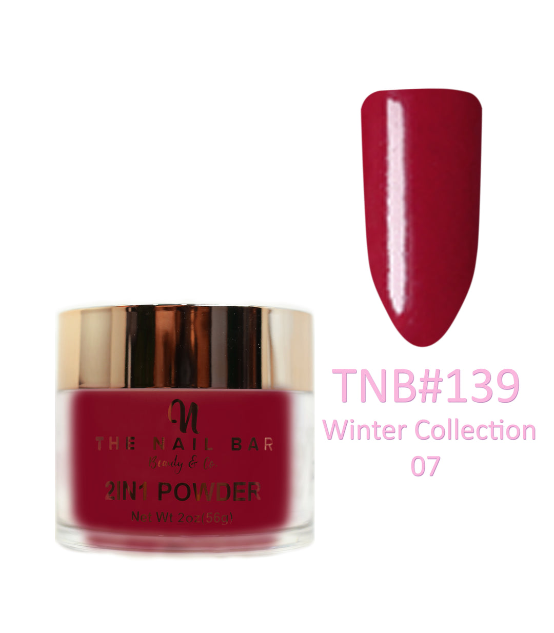 2-In-1 Dipping/Acrylic colour powder (2oz) -Winter collection 07 - The Nail Bar Beauty & Co.