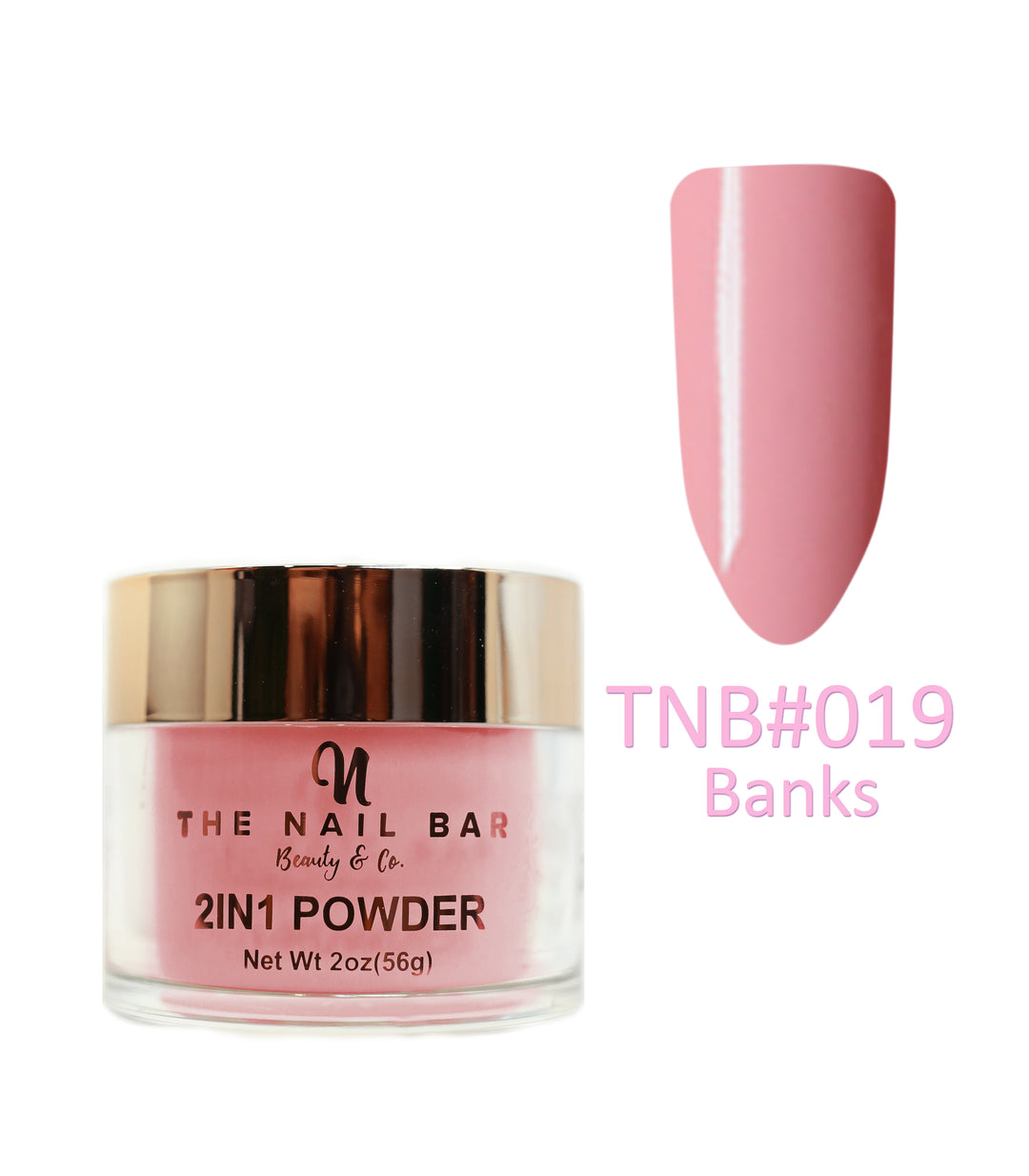 2-In-1 Dipping/Acrylic colour powder (2oz) -Banks - The Nail Bar Beauty & Co.