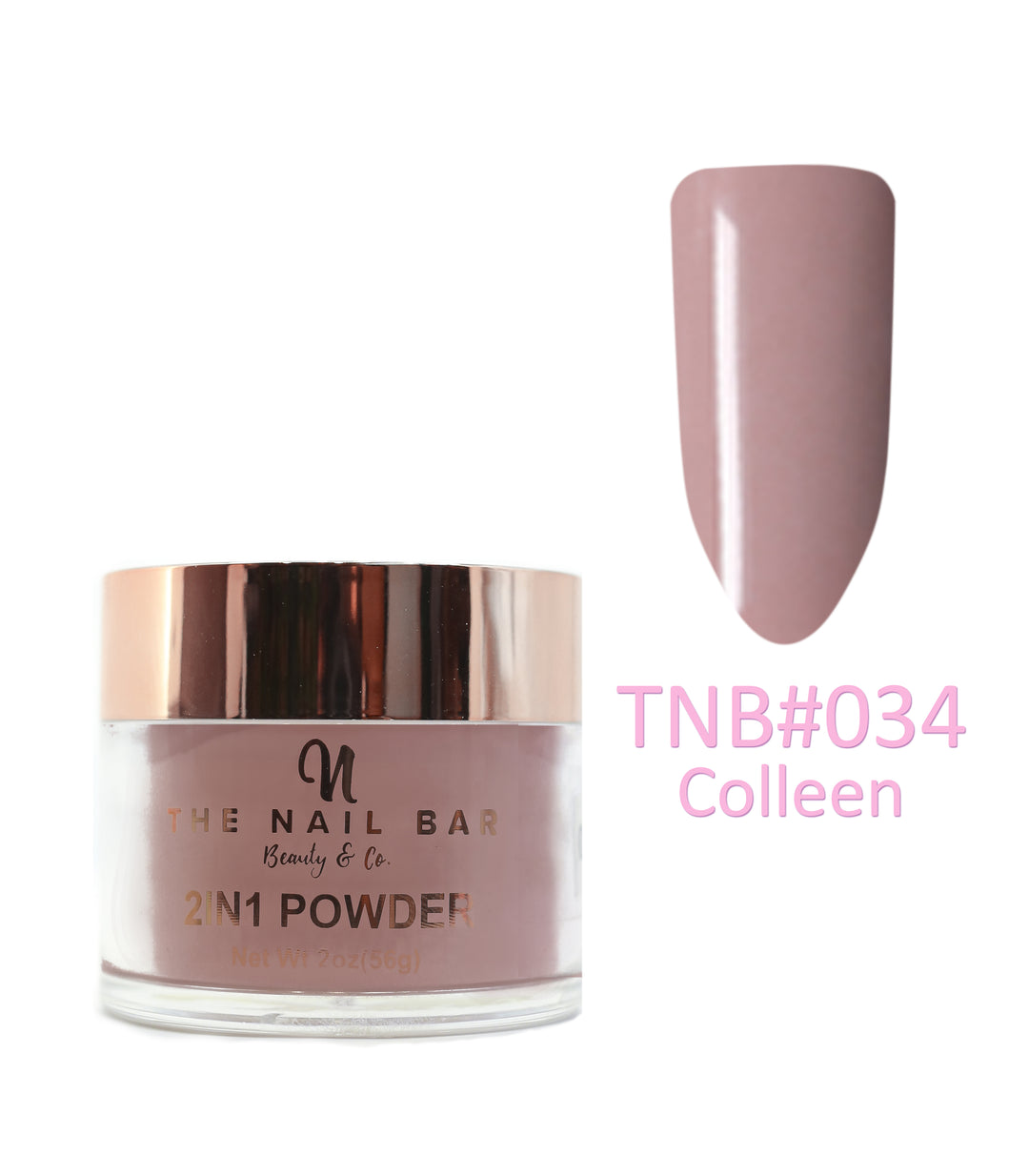 2-In-1 Dipping/Acrylic colour powder (2oz) -Colleen - The Nail Bar Beauty & Co.