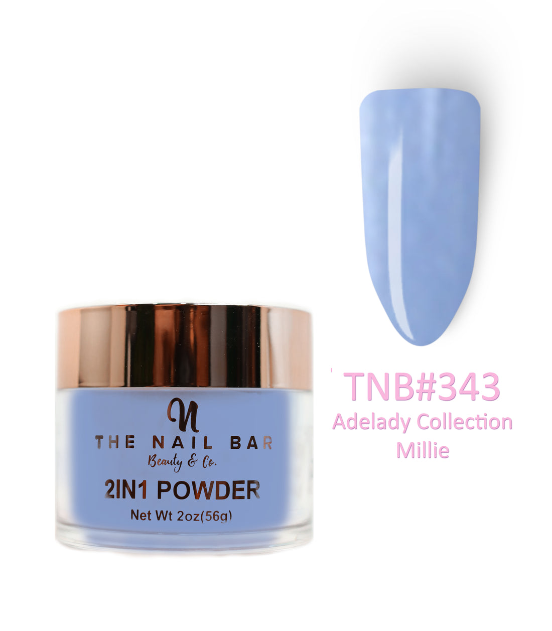 2-In-1 Dipping/Acrylic colour powder (2oz) - Adelady collection- Millie - The Nail Bar Beauty & Co.