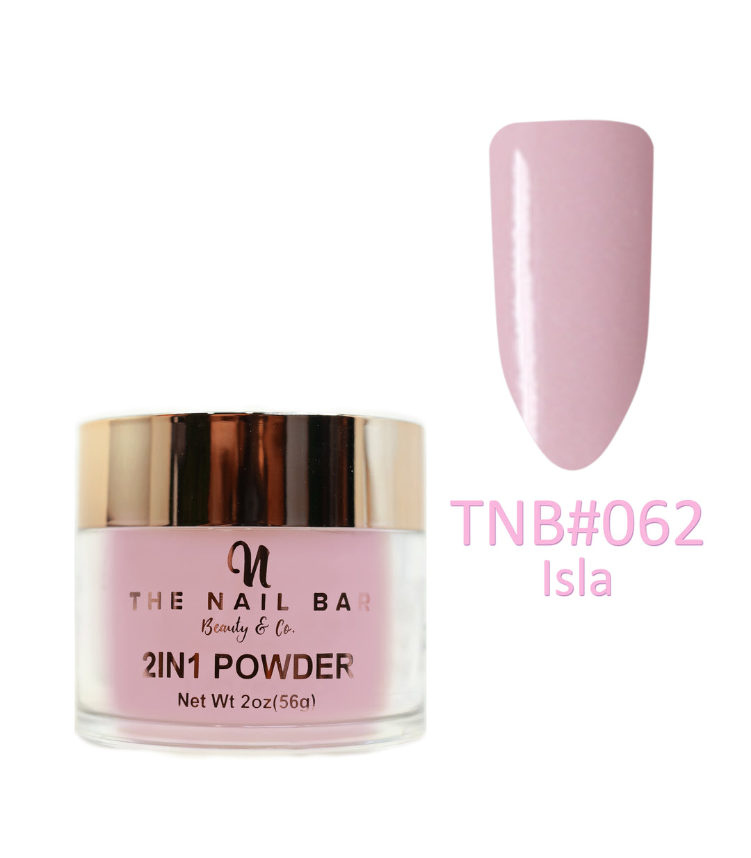2-In-1 Dipping/Acrylic colour powder (2oz) -Isla - The Nail Bar Beauty & Co.