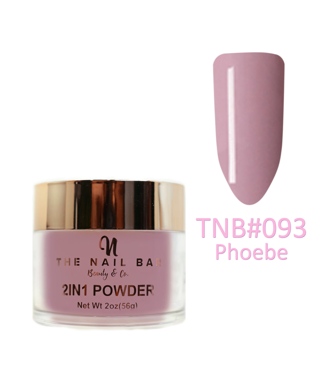 2-In-1 Dipping/Acrylic colour powder (2oz) -Phoebe - The Nail Bar Beauty & Co.