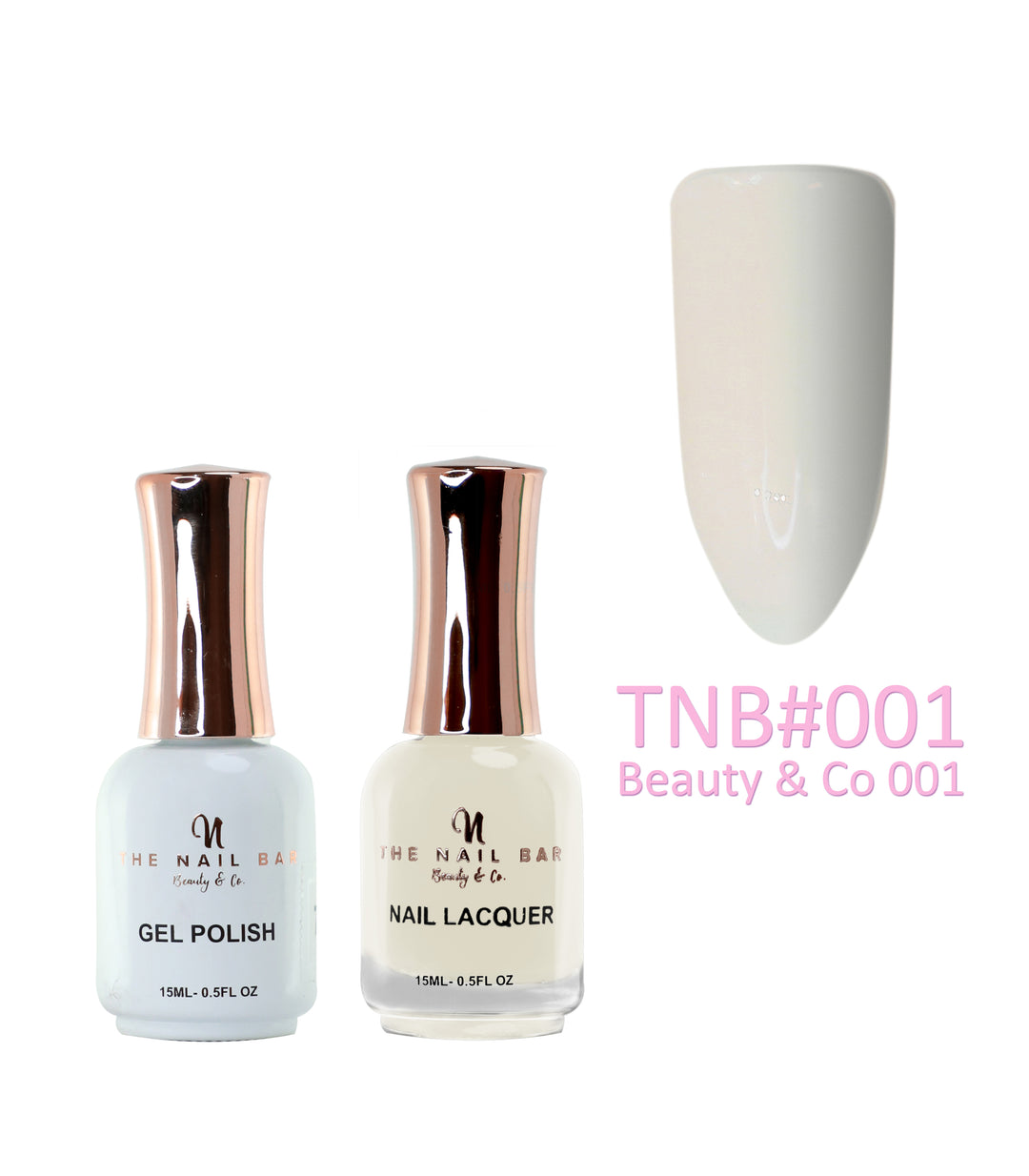 Dual Polish/Gel colour matching (15ml) -  Beauty & Co 001 - The Nail Bar Beauty & Co.